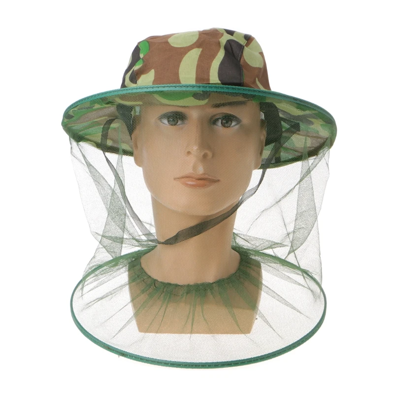 

Mesh Face Mask Hat Keeping Insects Bee Flying Face-Protector Beekeeper Camouflage Green