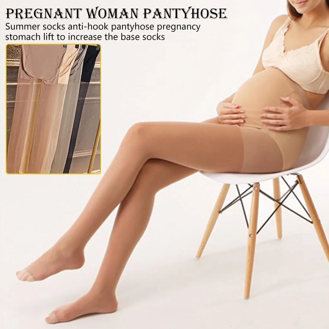 Одежда для беременных женщин; летние колготки с полной защитой; тонкие однотонные брюки больших размеров для беременных