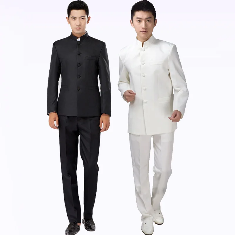 2015 Chinese collar tunic dress suit Men's suit mens suits wedding ...