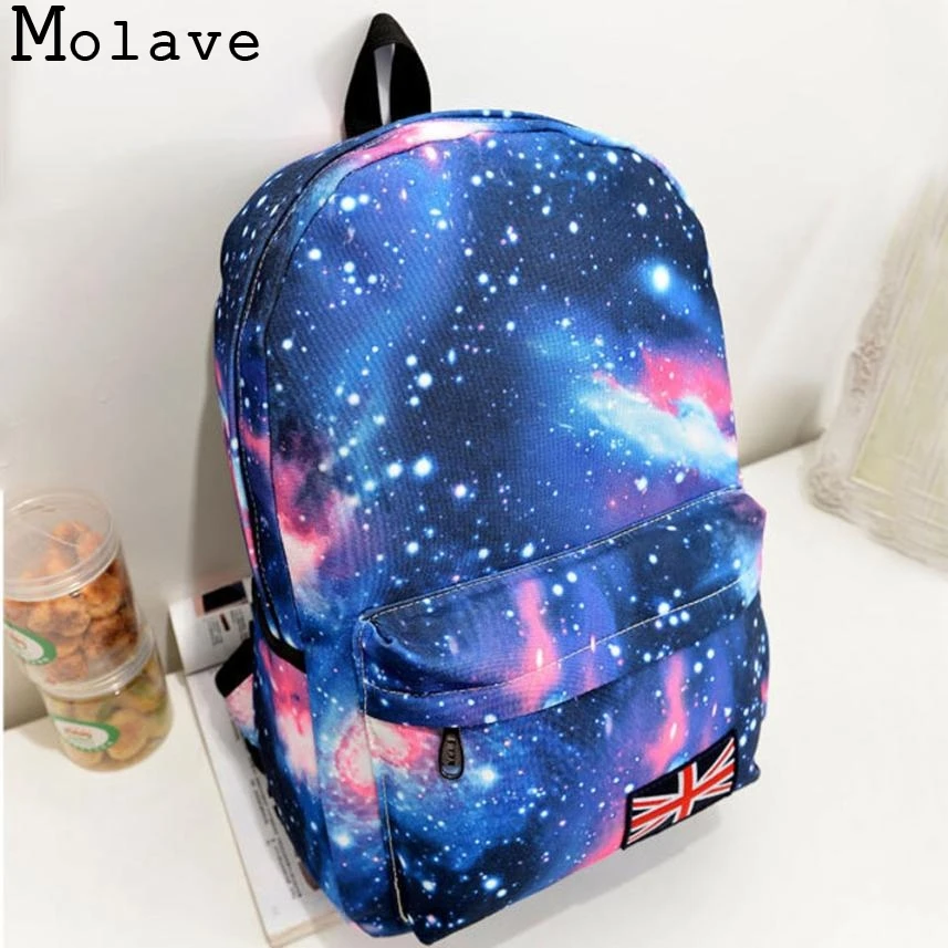 Рюкзак MOLAVE новый высококачественный рюкзак унисекс с рисунком Galaxy дорожная