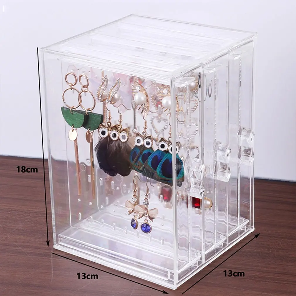 Прозрачные украшения пластиковое Ожерелье подставка для браслетов серьги Вешалка Дизайн ногтей стенд органайзер для хранения бижутерии коробка стойки