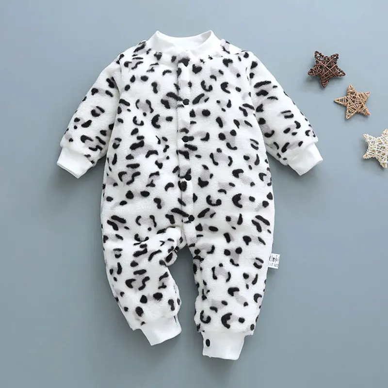 Зимняя одежда для маленьких мальчиков и девочек; леопардовый флисовый комбинезон; Комплект для новорожденных; одежда для маленьких мальчиков и девочек; комбинезоны; пальто; комплекты одежды