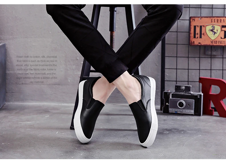 Модные Дизайнерские мужские лоферы из искусственной кожи черные мужские кроссовки в британском стиле Вулканизированная обувь 38-45 M568