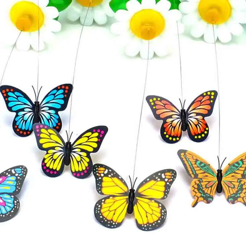 Cat Toys Electric Rotating Colorful Butterfly Funny Pet Seat ScratchToy For Cats Kitten dropshipping 8 x 5.5cm Cat Toys Electric Rotating Colorful Butterfly Funny Pet Seat ScratchToy For Cats Kitten dropshipping 8 x 5.5cm