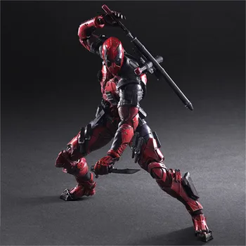 

PLAY ARTS 26cm Western Animiation Super Hero Deadpool Original Joints Movable PVC Action Figure Model Toys For Gift