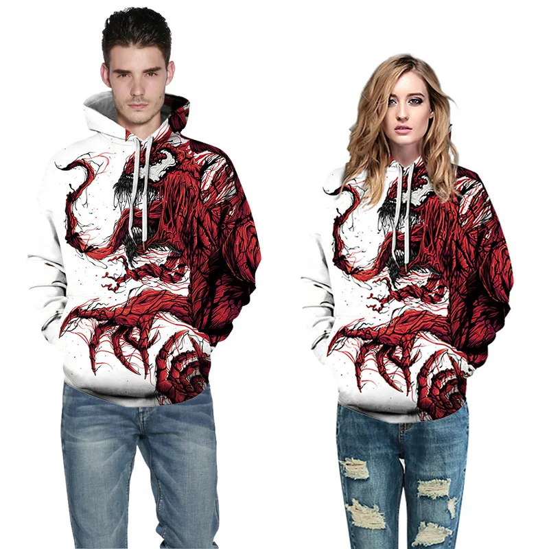 

RUNNING CHICK new venom digital print autumn and winter hoodies women