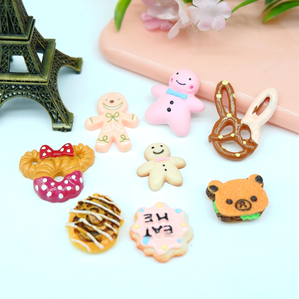 Kawaii Eat me торт Пряничный человечек Печенье flatback Кабошон для телефона деко волосы