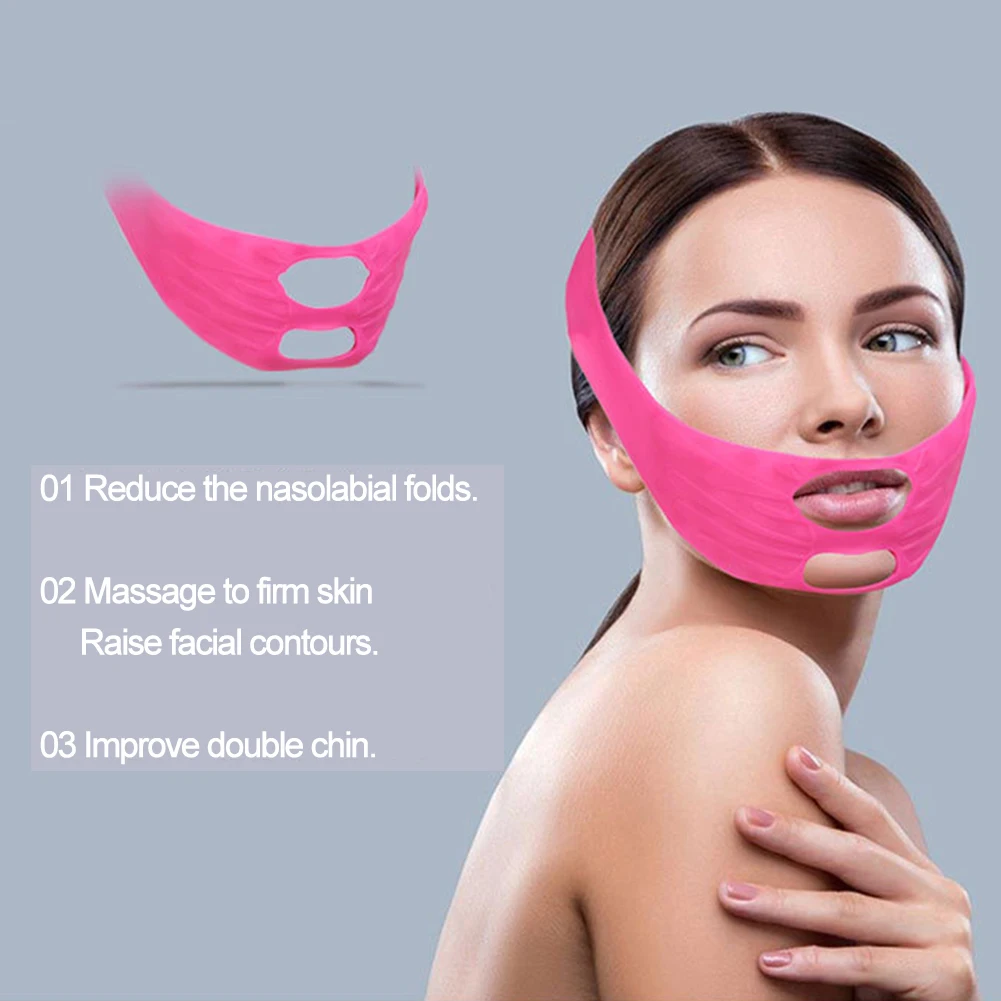 Powerful Silicone Face V line Lift Firming Slimming Massage Mask