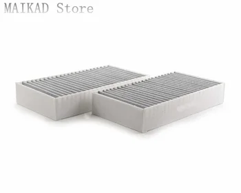 4個フロント/リアトランクテールゲートテールゲートブーツガススプリングがショックリフトstruts & 2 1pcsキャビンエアコンフィルターダストテスラ用モデル3