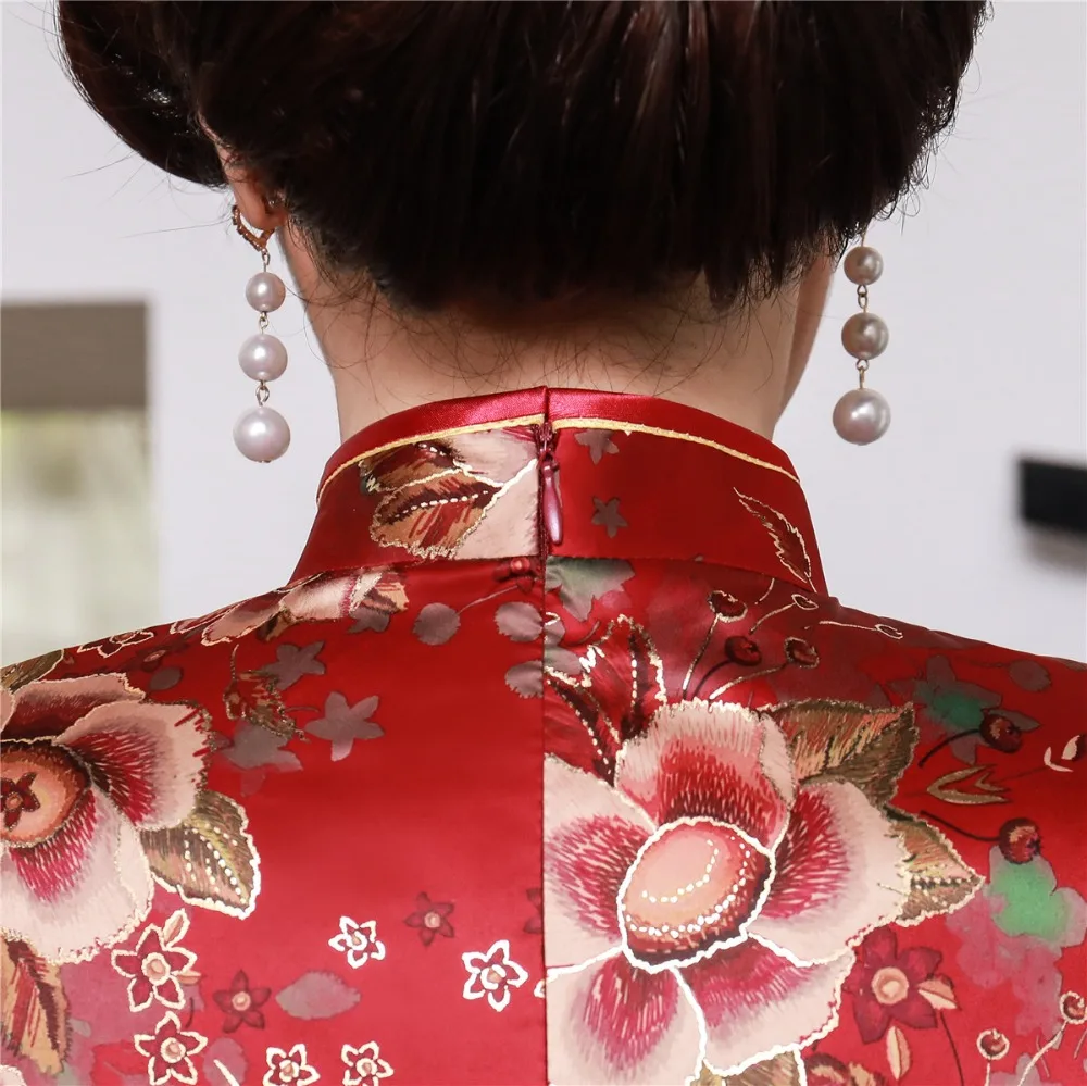 Shanghai Story Cheongsam Shirt Qipao Top Short Sleeve Chinese Traditional Tahi Chi Top Faux Silk Chinese Blouse For Woman M-5XL