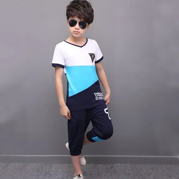 Boys Clothes Kid Boy Clothing Set Summer Children Toddler Outfits T-shirt + Pants 4 5 6 7 8 9 10 11 12 13 Years 2