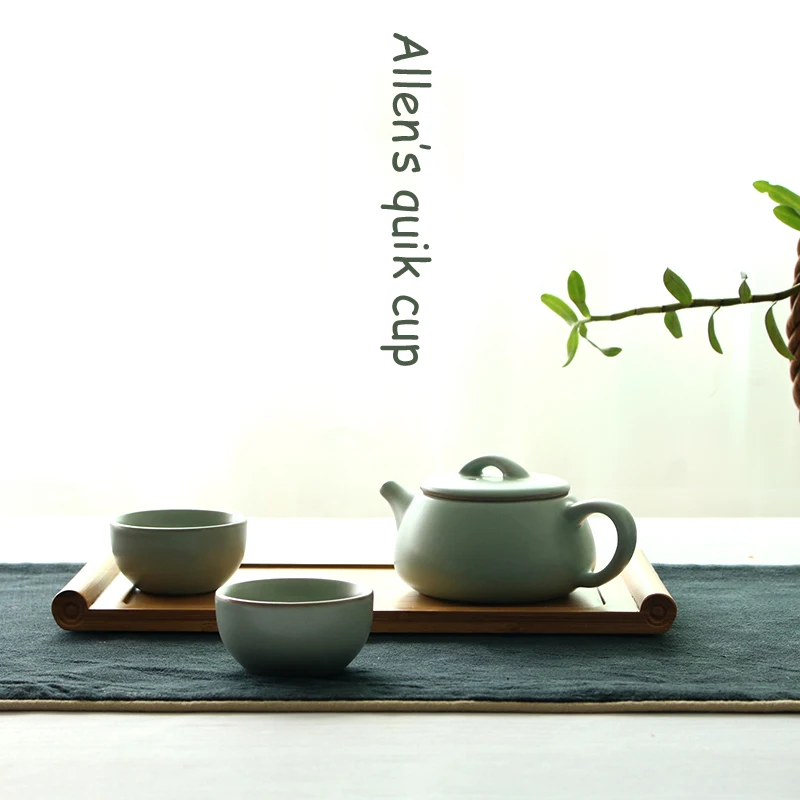 Ru yao Kettle Smoothness Ru Kilns porcelain Tea sets Celadon Teapot Tea Cup Portable Travel Tea Set Teaset quik cup teacup Pot Ru yao Kettle Smoothness Ru Kilns porcelain Tea sets Celadon Teapot Tea Cup Portable Travel Tea Set Teaset quik cup teacup Pot
