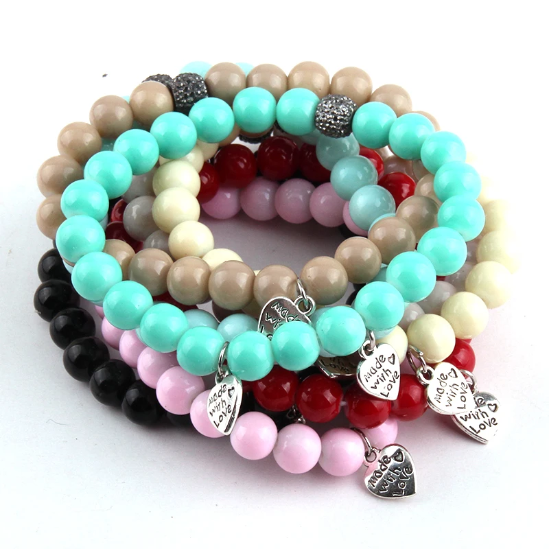 MOODPC Fashion Jewelry Bracelets Beautiful Pfm Glass Bracelet 10pc