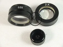 3 шт./лот 0.5X & 2.0X 2.5x промышленности микроскоп Камеры объектив для 10A C-MOUNT объектив Барлоу Вспомогательные Стеклянный Объектив