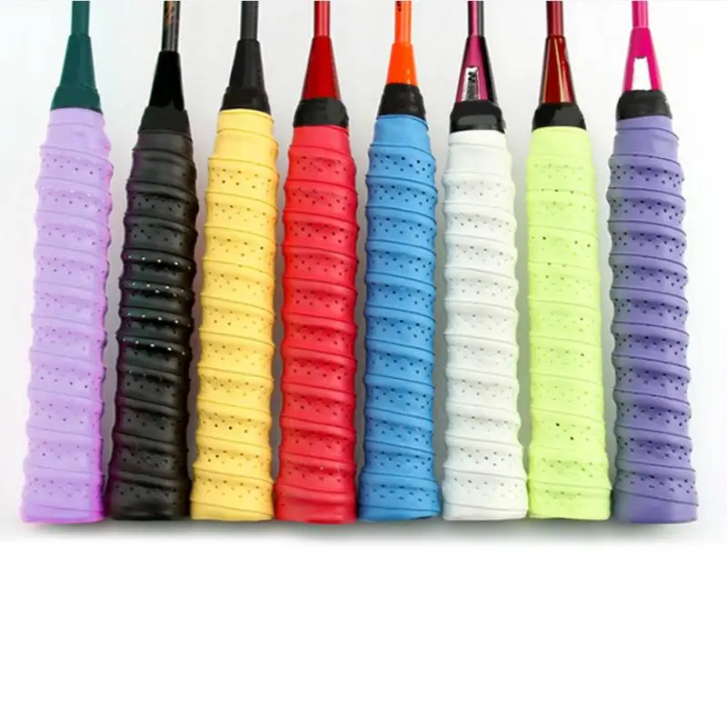 

Hot Dry Tennis Racket Grip Anti-skid Sweat Absorbed Wraps Taps Badminton Grips Racquet Vibration Overgrip Sweatband Sports #H10*