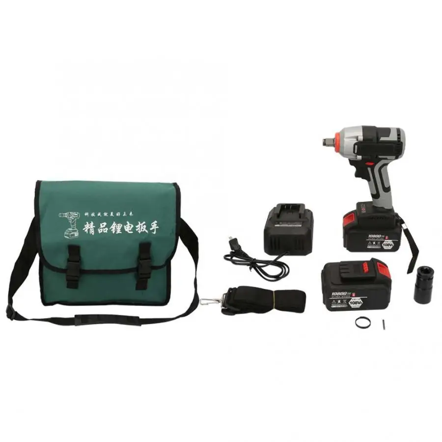 

Spanner 10800mAh Portable Electric Cordless Impact Wrench Lithium Battery CN Plug 220V Repair Tools Set