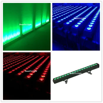 

4pcs Indoor led food light led wall washer bar dmx 18x10w rgbw led wash bar for wedding party decoration