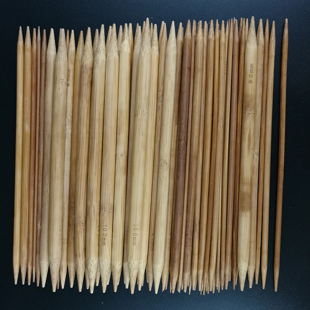 Buy Hot 75pcs 15 size Double Pointed Carbonized Bamboo