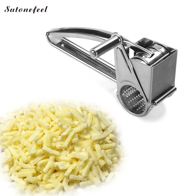 

Cheese Shredder Rotary Cheese Grater Stainless Steel Cheese Slicers Garlic Grinder Potato Carrot Graters Kitchen Tools