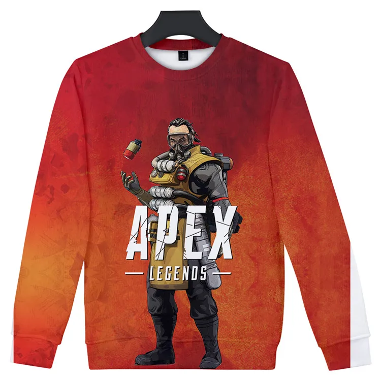 Модный объемный свитшот с круглым воротником Apex Legends крутой пуловер оверсайз