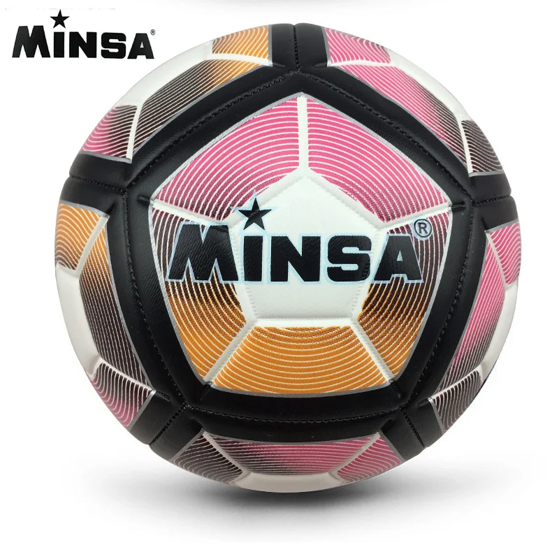 Новый бренд MINSA высококачественный Стандартный Футбольный Мяч A ++ мяч из