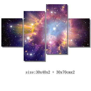 

Free shipping 4 panel No Frame Beautiful sky Wall Art Painting the Picture Print on Canvas -HD Printed Pictures for Home Decor