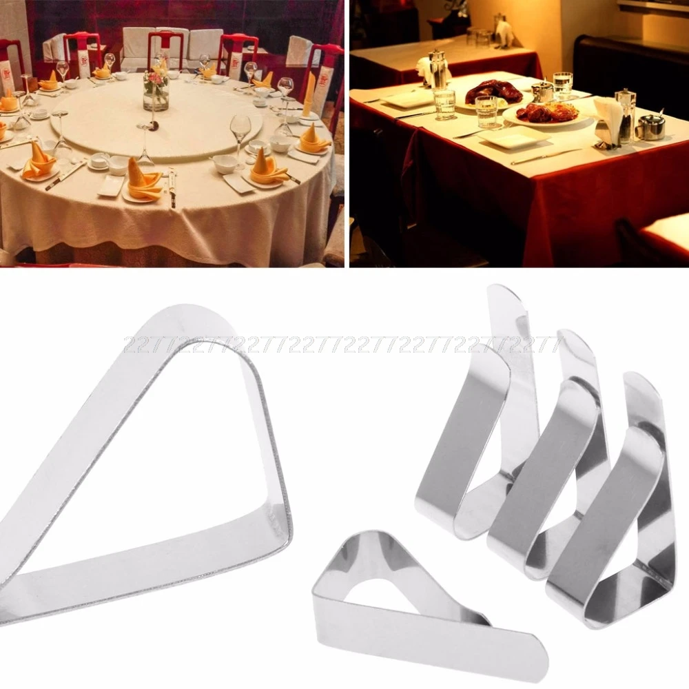 

4Pcs Table Cloth Tablecloth Clip Clamp Holder For Party Wedding Stainless Steel JUN29 Dropshipping