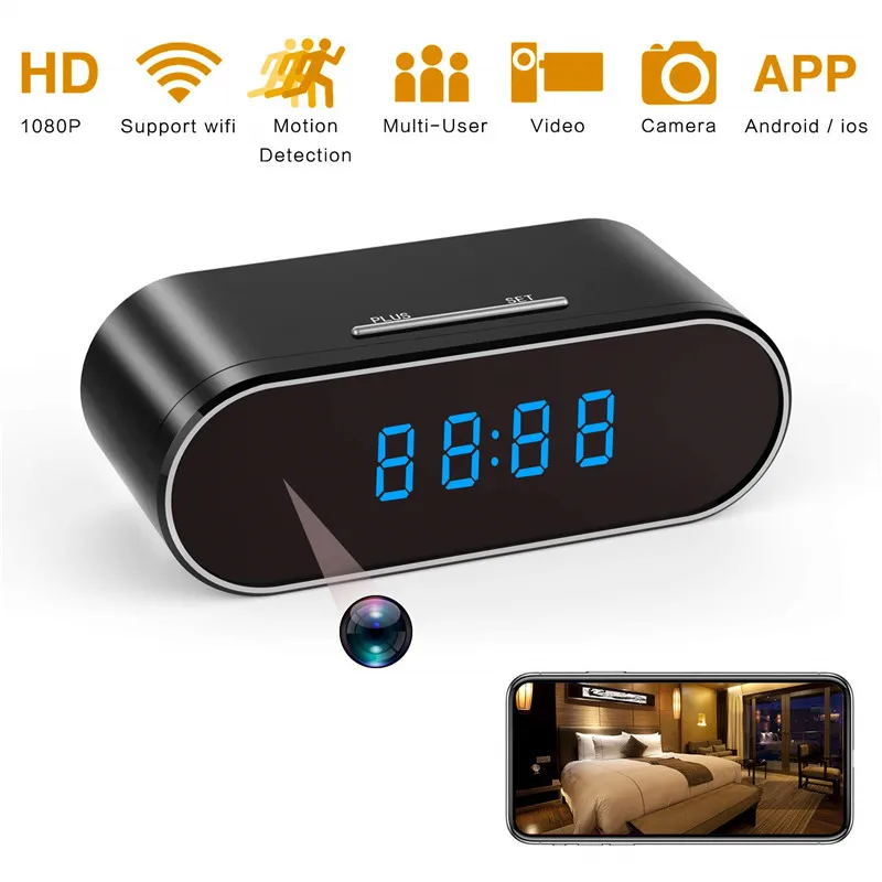 Clock Mini Camera 1080P HD micro camera wifi camera Security Night Vision Motion Detection Remote Monitor Micro wfif camera ip