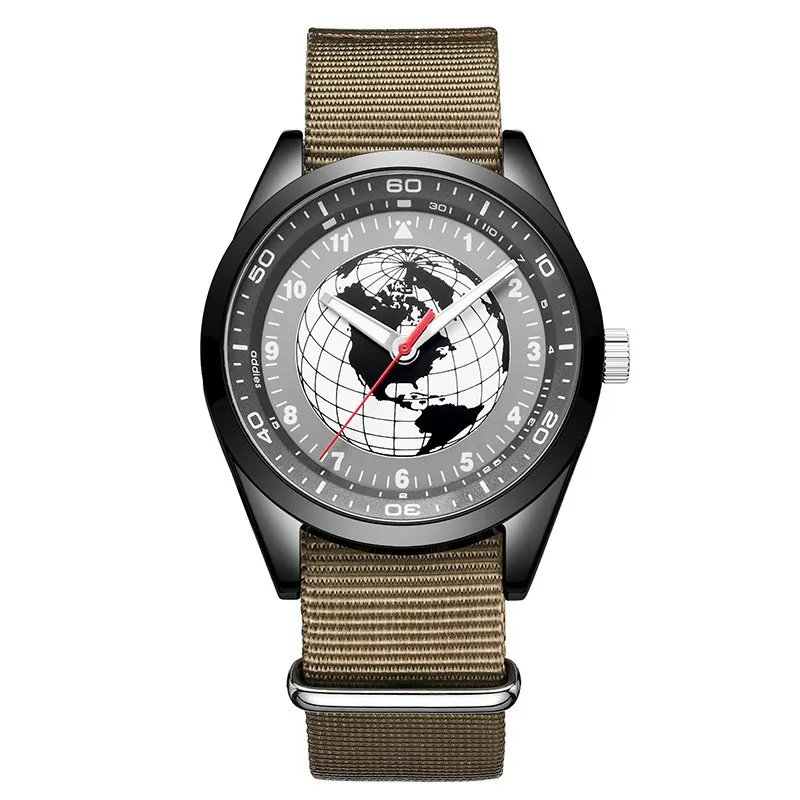 50 метров водонепроницаемые мужские спортивные часы Топ люксовый бренд кварцевые наручные часы для мужчин Модный чехол из сплава материалов нейлоновый ремень часы - Цвет: black case-brown