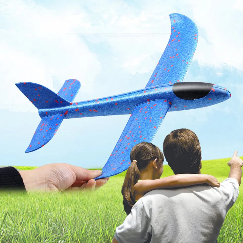 48 см ручной бросок Летающий планер самолет пена игрушка 35 см большая модель аэроплана EPP Спорт на открытом воздухе самолеты забавные игрушки для детей игры TY0321