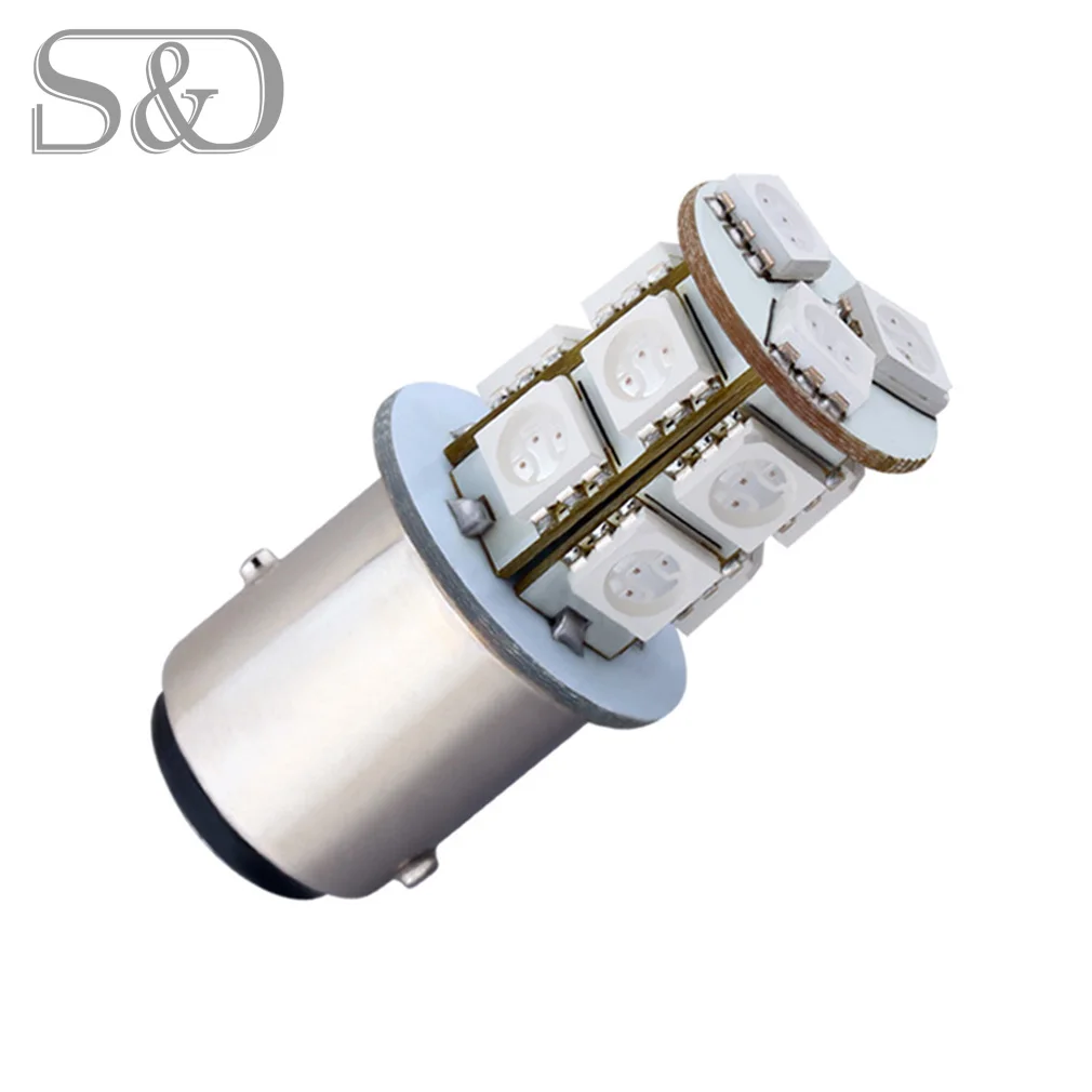 

1157 BAY15D 13 SMD 5050 Red LED Car Bulb Lamp Auto p21/5w led car bulbs rear brake Lights Car Light Source parking 12V D030