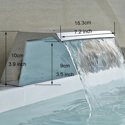 Uythner бортике ванной кран Носик с отделкой хромом водопад кран Носик - Цвет: Прозрачный