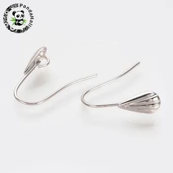 

10pcs Brass Earring Hook Real Platinum 16K Gold Plated for Earring Jewelry Making Finding 16x17x5mm Hole: 2.5mm pin: 0.5mm