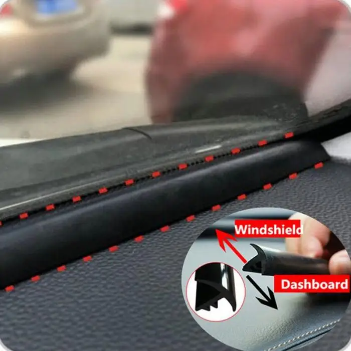 Авто Универсальная 1,6 м резиновая Звукоизоляционная Пылезащитная уплотнительная полоса для Авто приборной панели лобового стекла автомобиля Стайлинг