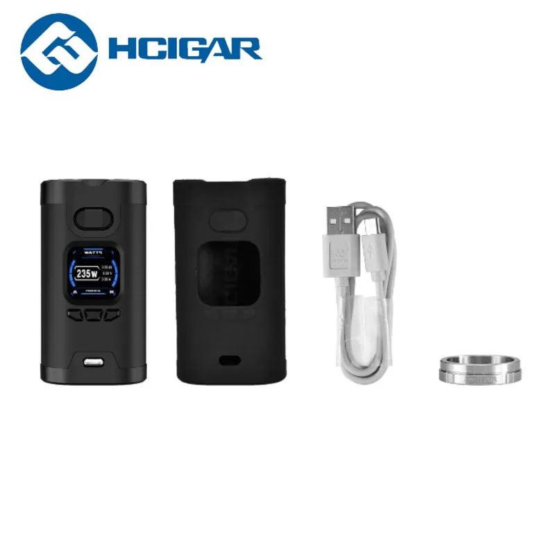 Просвет Hcigar Wildwolf 235 Вт коробка Vape мод TC Двойной 18650 ячеек TFT сенсорный экран Towis XT235