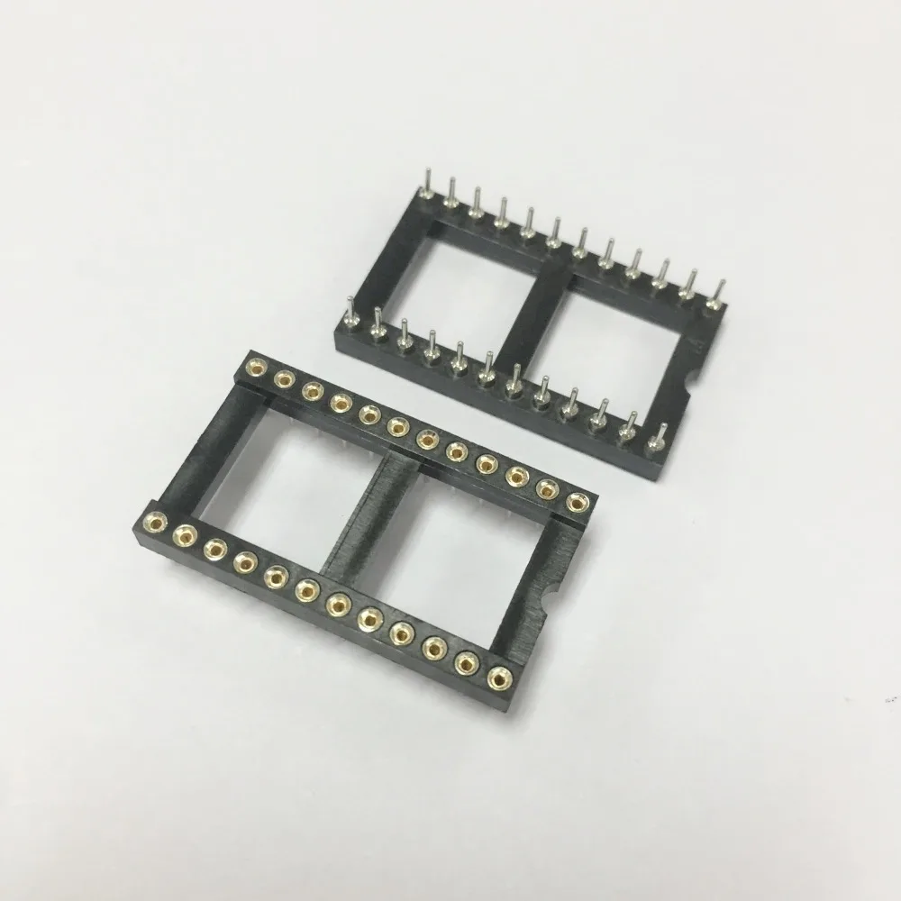 Free shipping 24P foot hole op amp socket DIP24 IC socket round pin DIP