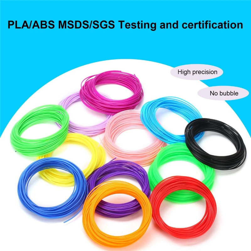 Colorful 5m X 10/20 Colors/set 3D Printing Material Pen Filament PLA ABS PCL 1.75mm Plastic Refill For Impresora Drawing | Компьютеры и