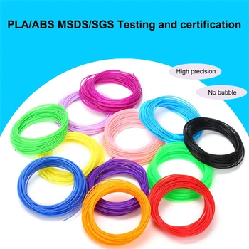 

Colorful 5m X 10/20 Colors/set 3D Printing Material 3D Pen Filament PLA ABS PCL 1.75mm Plastic Refill For 3D Impresora Drawing
