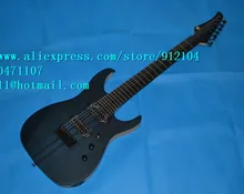 free shipping retail new 7-strings electric guitar with elm body across bridge music instrument F-1389+foam box