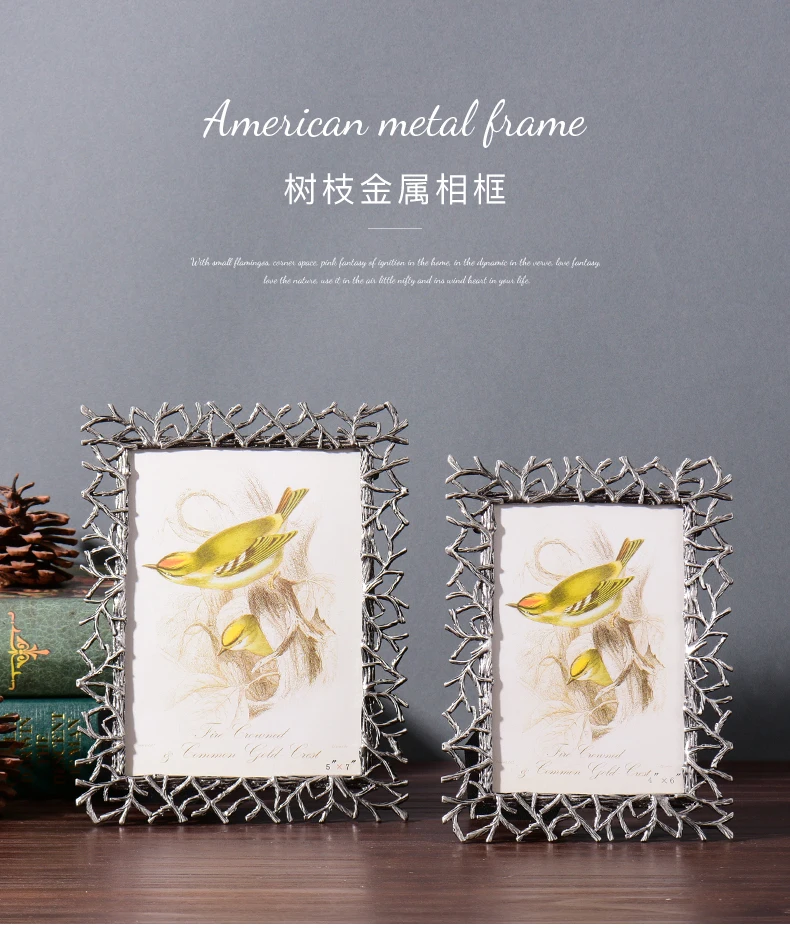 

Creative European style photo frame modern simple metal photo frame
