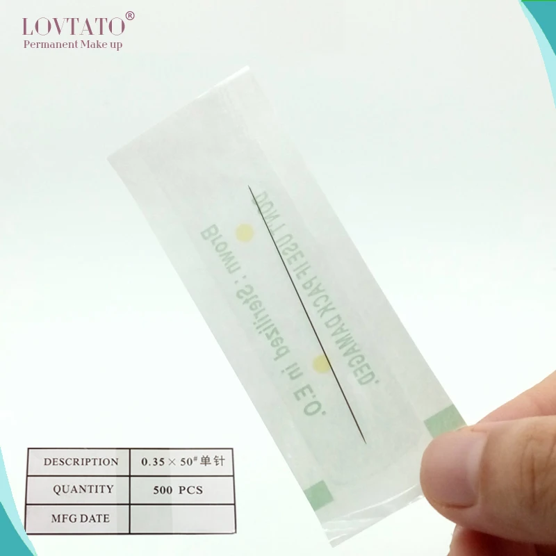 

500pcs 1R Professional Tattoo Needles 1 Round needles For Tattoo Machine Permanent Makeup machine needle Disposable Sterilized