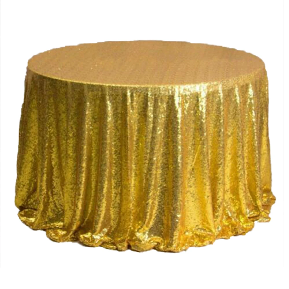 Блестящая круглая скатерть с блестками и круглым покрытием из розового золота для свадебного торжества, вечерние принадлежности