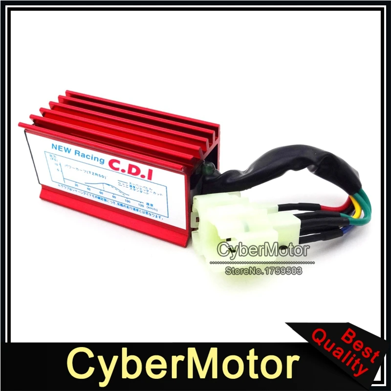 Красный гоночный автомобиль 6 Pin AC cdi-зажигание коробка для GY6 50cc 90cc 110cc 125cc 150cc двигатель китайский Мопед Скутер ATV квадроцикл багги