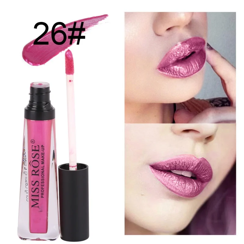 26 Горячее предложение! Распродажа! 1 шт. Miss Rose брендовый макияж матовый комплект помад долговечный набор блесков для губ водонепроницаемый Женский Губы Макияж Красота Косметика - Цвет: 26