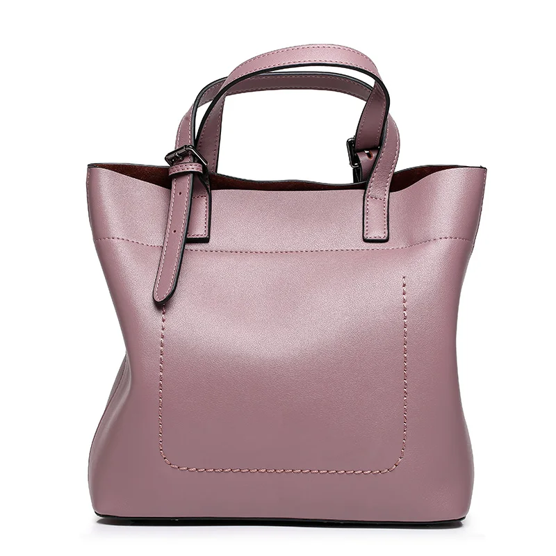 

The new style of cow leather women's bags of European and American fashion hand bill of lading bag 100% Genuine leather ladies