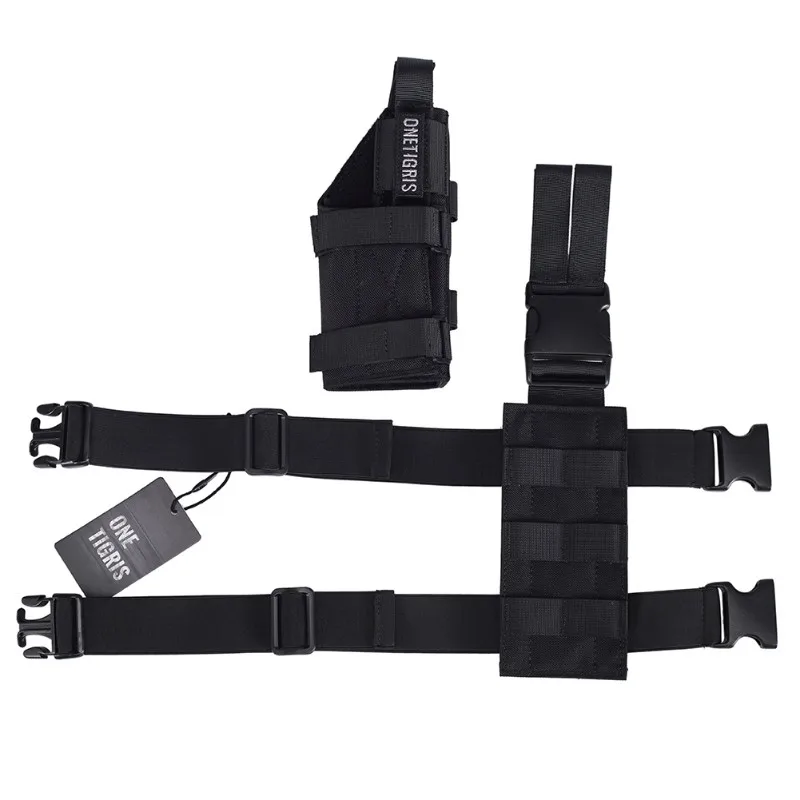 OneTigris тактический Molle падения ноги платформы и пистолет кобура страйкбол Пейнтбол Правша кобура