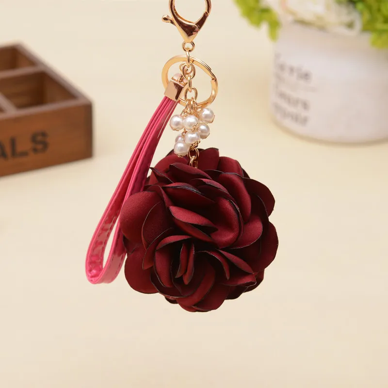 Женский романтический брелок Felyskep Camellia Rose с подвеской в виде цветов и пряжкой