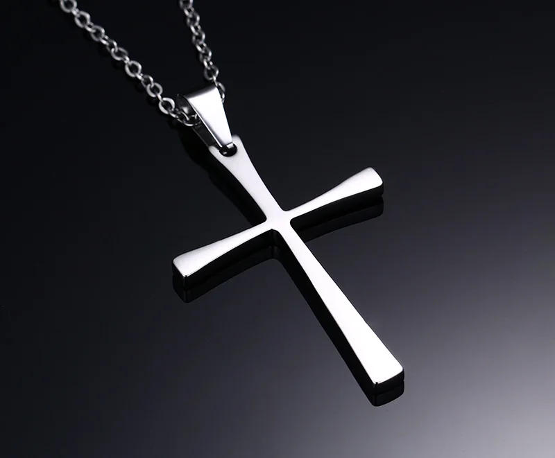 Meaeguet Трендовое христианское ожерелье с кулоном в виде Креста для мужчин 316L цепочка из нержавеющей стали бутик Иисуса ожерелья с распятием
