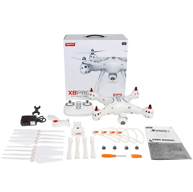 SYMA X8 PRO gps Радиоуправляемый Дрон Квадрокоптер с Wi-Fi 720 p камера FPV 6 Axis Ggro Авто положение возврата удерживающий Летающий вертолет - Цвет: SYMA X8 PRO