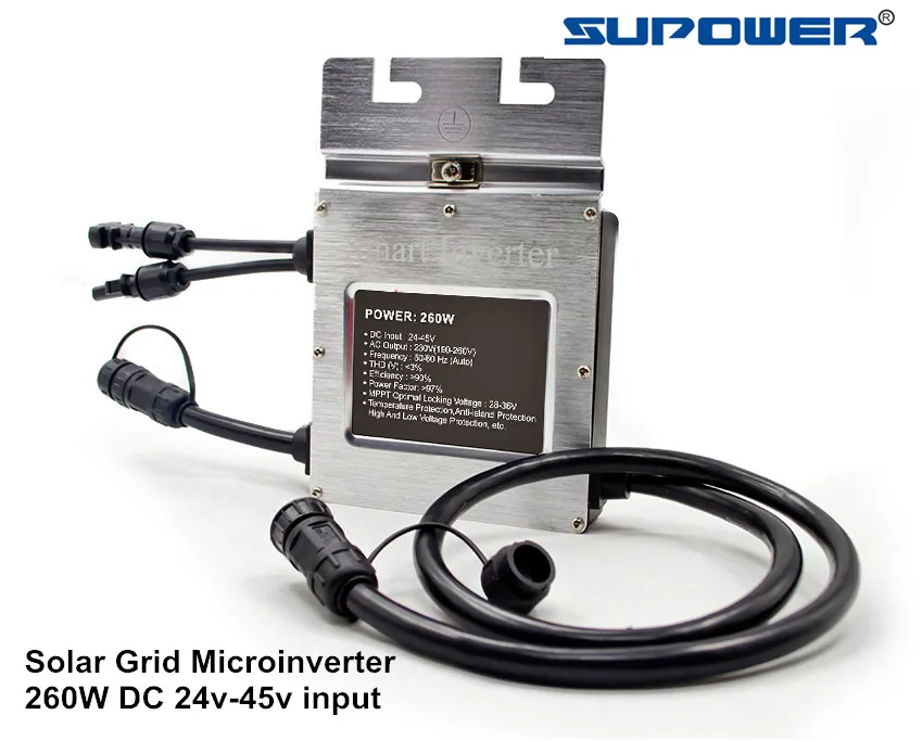

Waterproof Solar On Grid Tied Micro Inverter 250W SMG260W Microinverter input 24-45VDC